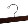 Amber Home Wooden Pants and Skirt Hangers, Set of 10, for Pants and Slacks, Shape-Retaining, Non-Slip, Adjustable, Strong Clips, Wrinkle-Resistant, Ro