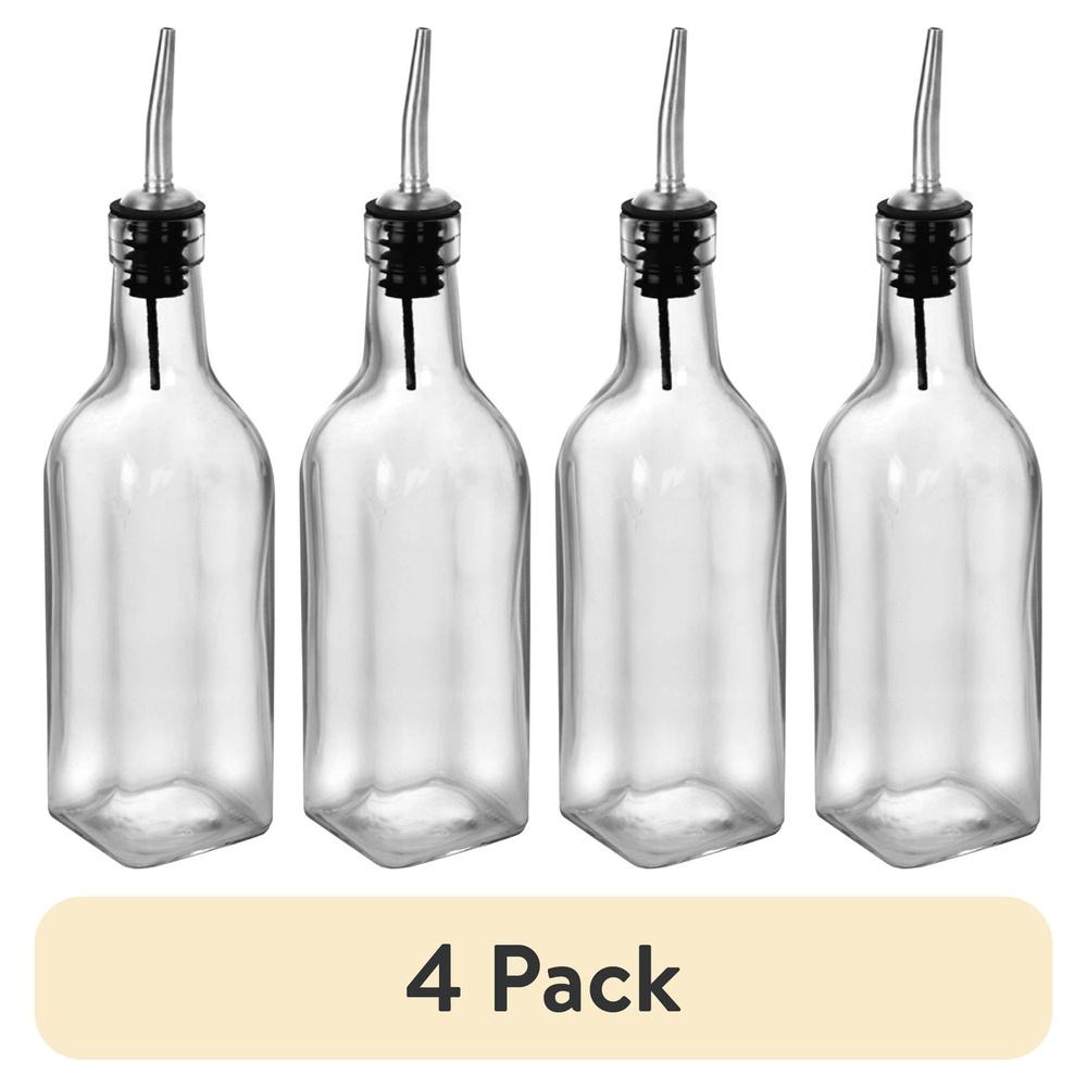 

Набор из 4 стеклянных бутылок для оливкового масла и уксуса, нержавеющий носик, дозатор для приправ для кухни, 11 унций United States