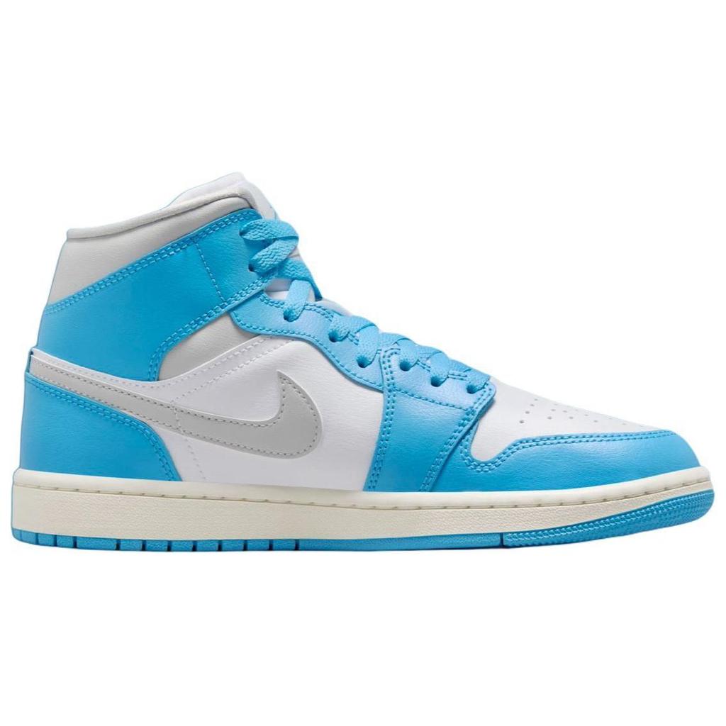Jordan 1 Mid Dark Powder Blue White Sail Neutral Grey Women's BQ6472-400