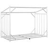 Firewood Rack with Rain Cover 151 x 80.5 x 110.5 cm Galvanized Steel
