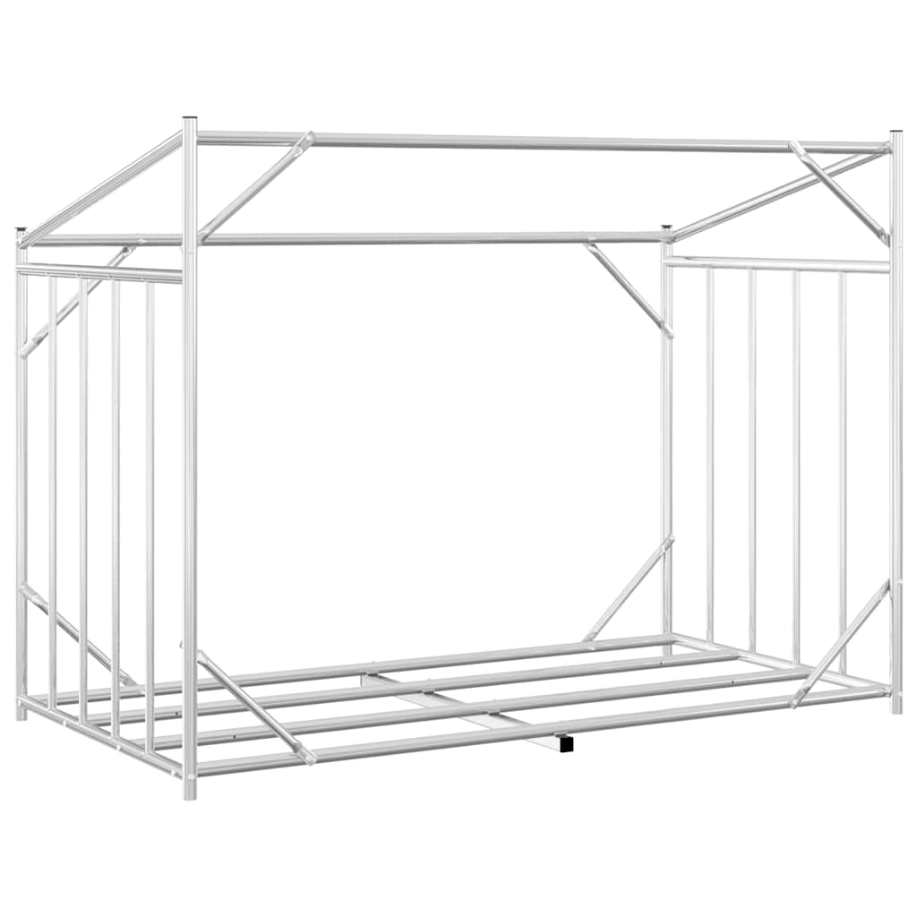 Firewood Rack with Rain Cover 151 x 80.5 x 110.5 cm Galvanized Steel