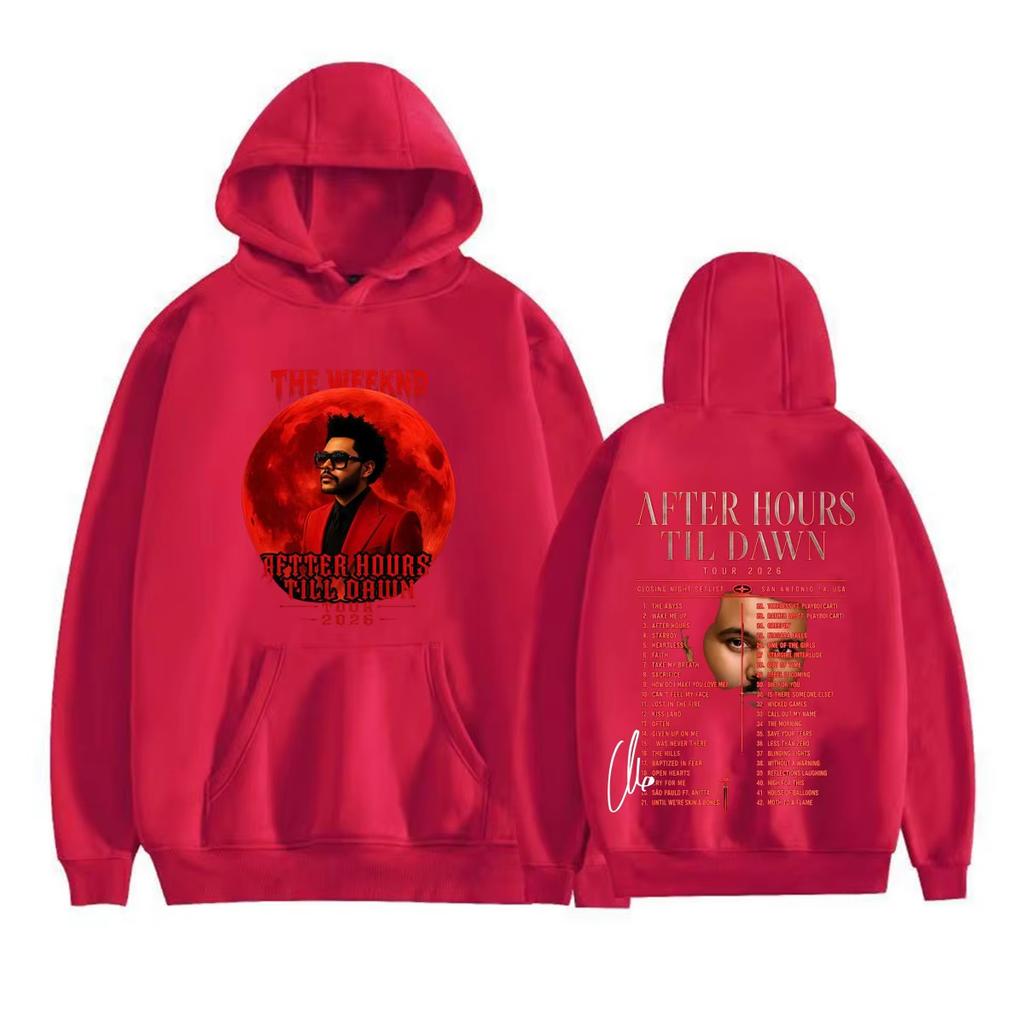 Hot Sale The Weeknd After Hours Til Dawn 2026 Tour Sweatshirts Men Women Harajuku Vintage Printed Sweatshirt Hip Hop Streetwear Oversized Hoodie