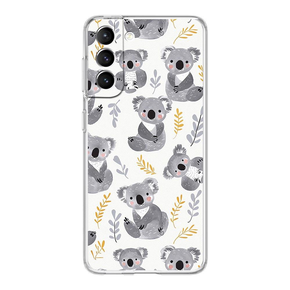 Phone Case For Samsung Galaxy S25 S24 S23 FE S22 Ultra S20 S21 5G S10 Plus S10E Soft Clear Cover Koala
