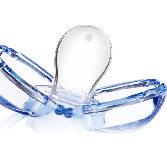 Silikon Bebek Yürümeye Başlayan Otomatik Kapanış Tipi Başparmak Şekli Emzik Toz Geçirmez