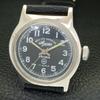 VINTAGE WEST END WATCH CO HANDAUFZUG SCHWEIZER JUNGEN SCHWARZES ZIFFERBLATT UHR a701972-1