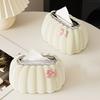 Decorative Pumpkin Shaped Tissue Dispenser Easy Clean Plastic Household Essential for Living Room