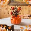 Thanksgiving Festival Pumpkin Simulation Branch Table Counter Orange Pumpkin Ornament