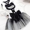 Knitted Dog Dresses for Small Dogs Cats Bow-Knot Cute Girl Dog Clothes JK Female Pet Dress Puppy Outfits for Chihuahua Yorkie