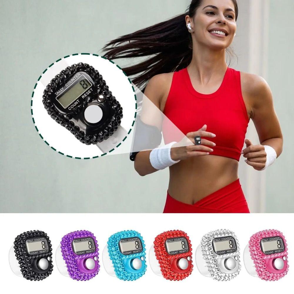 Diamond Decor Ring Counter Adjustable Strap Finger Tally Counter  Inventory Count
