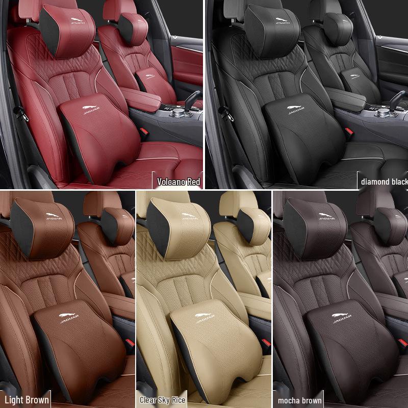 Compatible with Jaguar XEL, XFL, E-PACE, XE, XF, XJ headrests and neck pillows, interior trim accessories.