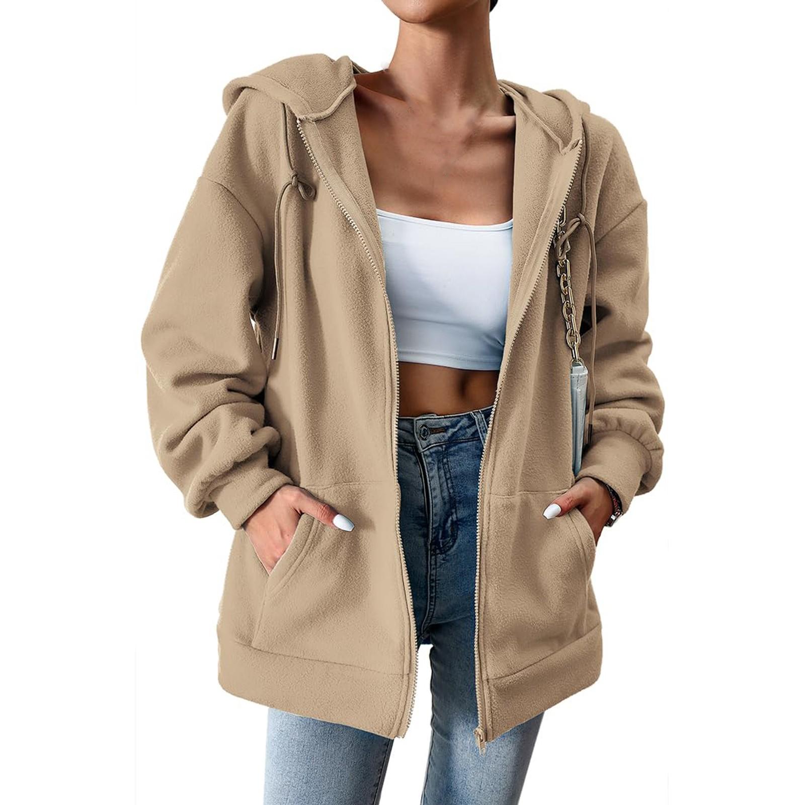 

Женская повседневная толстовка однотонная с карманами толстовка с капюшоном куртка M оранжевый