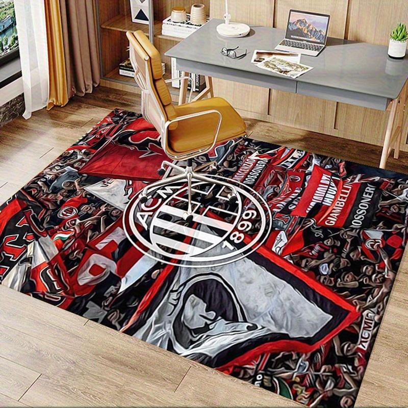 1pc Football,AC Milan,Fans Office Carpet Soft Polyester Entrance Carpet Washable Non slip Machine Wa