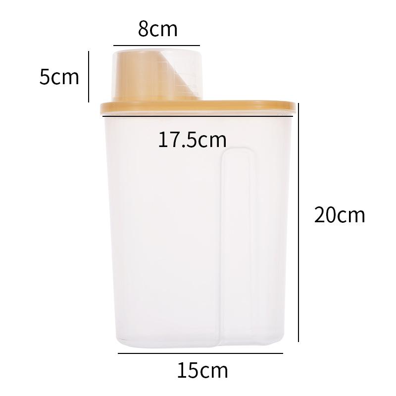 Food Grade Rice Storage Container BPA Free Sealed Canister with Measuring Cup for Grains Nuts Flour Kitchen Storage