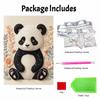 Creative DIY Framed Pearl Art Kit with Cute Panda Floral Pattern Sparkling Bead Canvas Ready to Display Relaxing Gift for Adults Craft Decor
