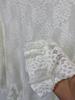 2025 Winter Exquisite Jacquard Lace Long Sleeve Irregular Hem Women's Shirt