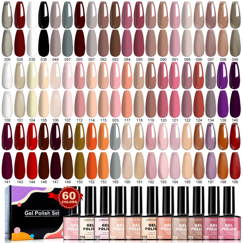 All-in-One Nail Tool Kit: Gel Polish, Builder & Extension Gel, Nail Lamp, Buffer, and Finishing Gel