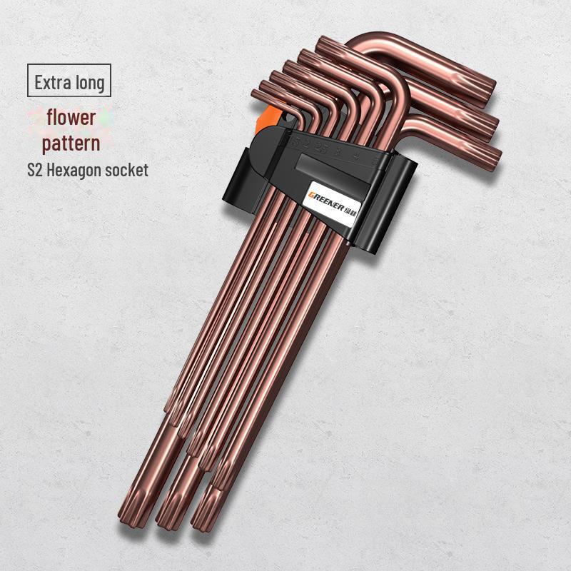 Zestaw kluczy sześciokątnych/śrubokrętów Green Forest S2