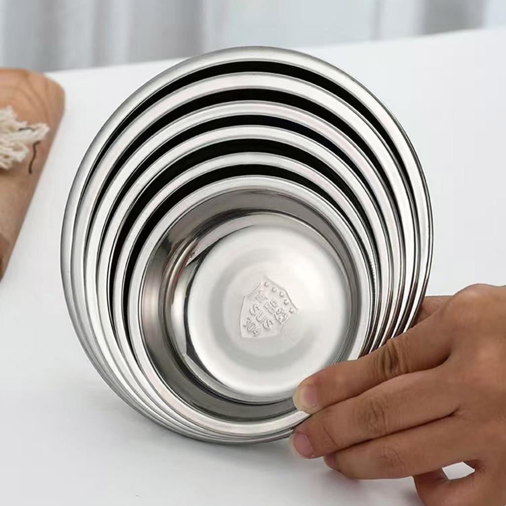 4 szt. Stal Nierdzewna Talerze Obiadowe Małe Miseczki na Sos Tacę Serwingową na Przyprawy Płaski Talerz Naczynia Serwingowe Łatwe w Użyciu