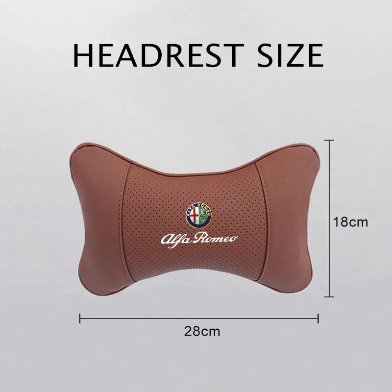 Car Stickers For Alfa Romeo 1Pcs Car Seat Headrest Neck Pillow Auto Interior Accessories For Alfa Romeo Giulietta GT 159 147 156