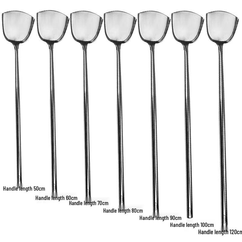 Commercial Long-Handled Stainless Steel Spatula
