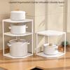 2/3 Tier Corner Pot Storage Rack Space Saving Pots and Pans Organizer  Kitchen