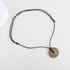 Rune Compass Pendant Necklace Men's Prayer Amulet Trend  Accessory Friend Gift