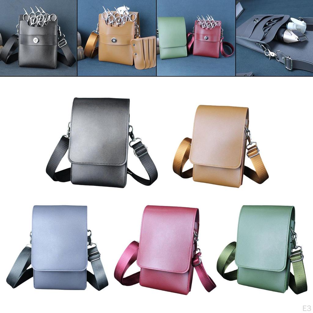 Hairdresser Scissors Bag Barber Tool Crossbody Multifunctional 8 Slots Compact Convenient