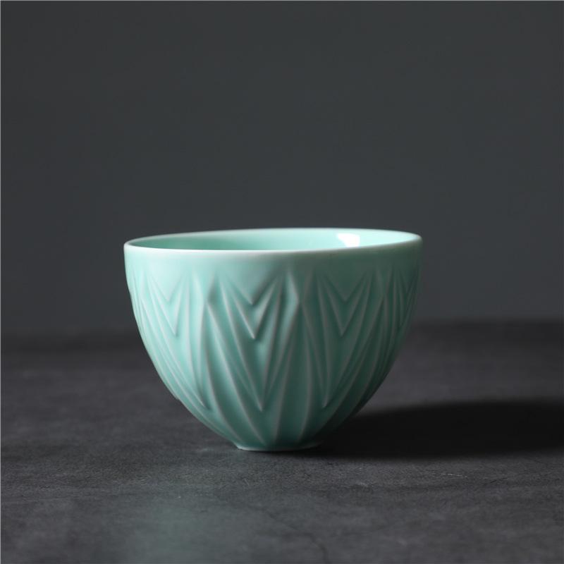 Retro Ceramic Cup Coarse Pottery Teacup Kung Fu Tea Set Small Cup Nordic Style Simple Ceramic Master Cup