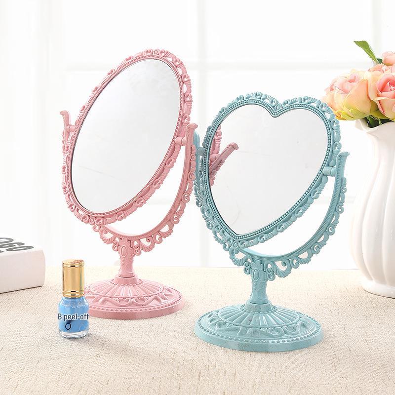 

Retro Double-Sided Makeup Vanity Mirror for Dorms - Large Size