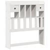 Solid Wood Bed with Shelf Without Mattress White 90x200 Cm Pine