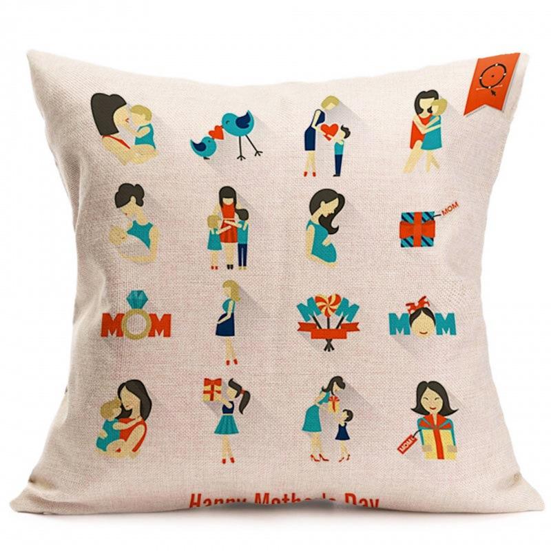 Love Letter Pattern Throw Pillow Covers With Digital Printing Of Short Plush Fabric Car-Shaped Sofa Cushion Home Decor
