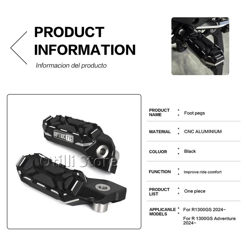 Fit For BMW R1300GS R 1300 GS Adventure R1300GS ADV 2023 2024 2025 Motorcycle 719 Foot Pedals Pegs Rest Footrest Footpeg