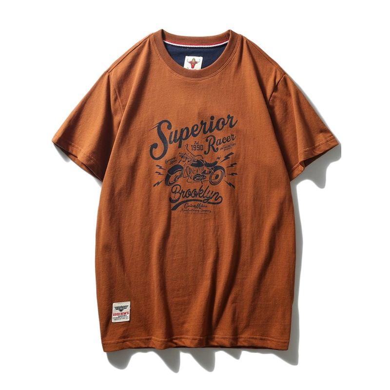Export Export to Domestic Sales American Retro Pure Cotton Short Sleeve T-Shirt Men's Trendy Summer Cotton White Bottoming T-shirt