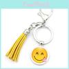 Lively Funny Expression Time Gem Keychain Pendant Modern Simple Personalized Tassel