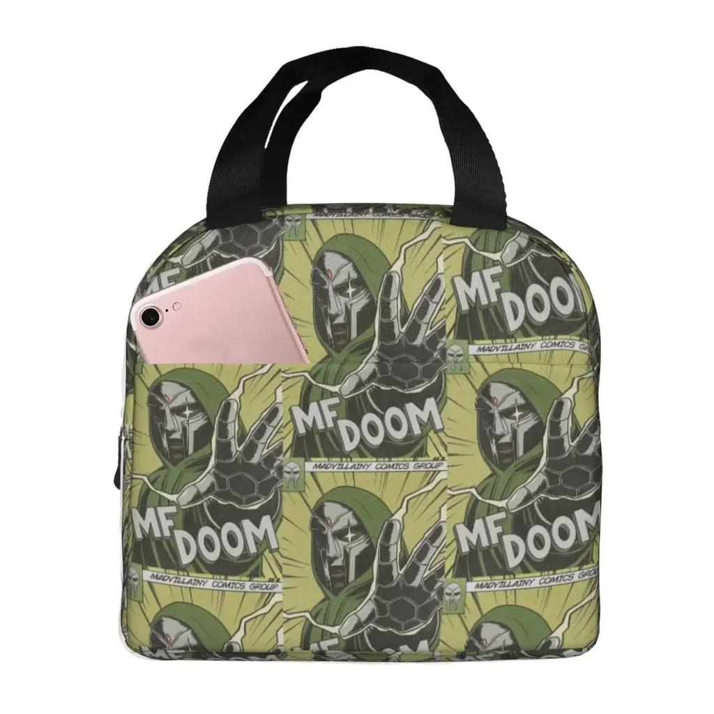 MF Music D-Doom-S Doomsday Operation Concert Cover Comic Insulated Lunch Bag Cooler Thermal Food Box Tote Lunch Boxes Container