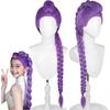 Kostümperücken Cosplay für Kinder, Rumi Mira Zoey Kostümperücken Lila Zöpfe Perücke Halloween Cosplay Requisiten, Anime Cosplay Perücke