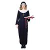 Halloween costume Adult nun cosplay, black priest costume Maria play festival