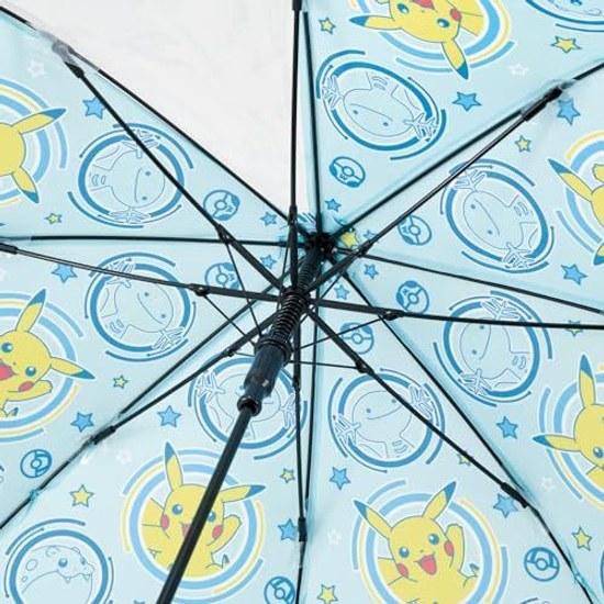 Skater childrens umbrella 55cm Pokémon 2025 ages 9-10 approximately 125-135cm elementary school student transparent window visibility one-touch jump 8