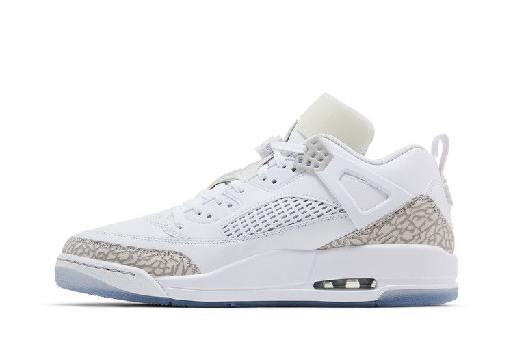 Jordan Spizike Low Weiß Metallic-Silber Barely Blue Neutralgrau