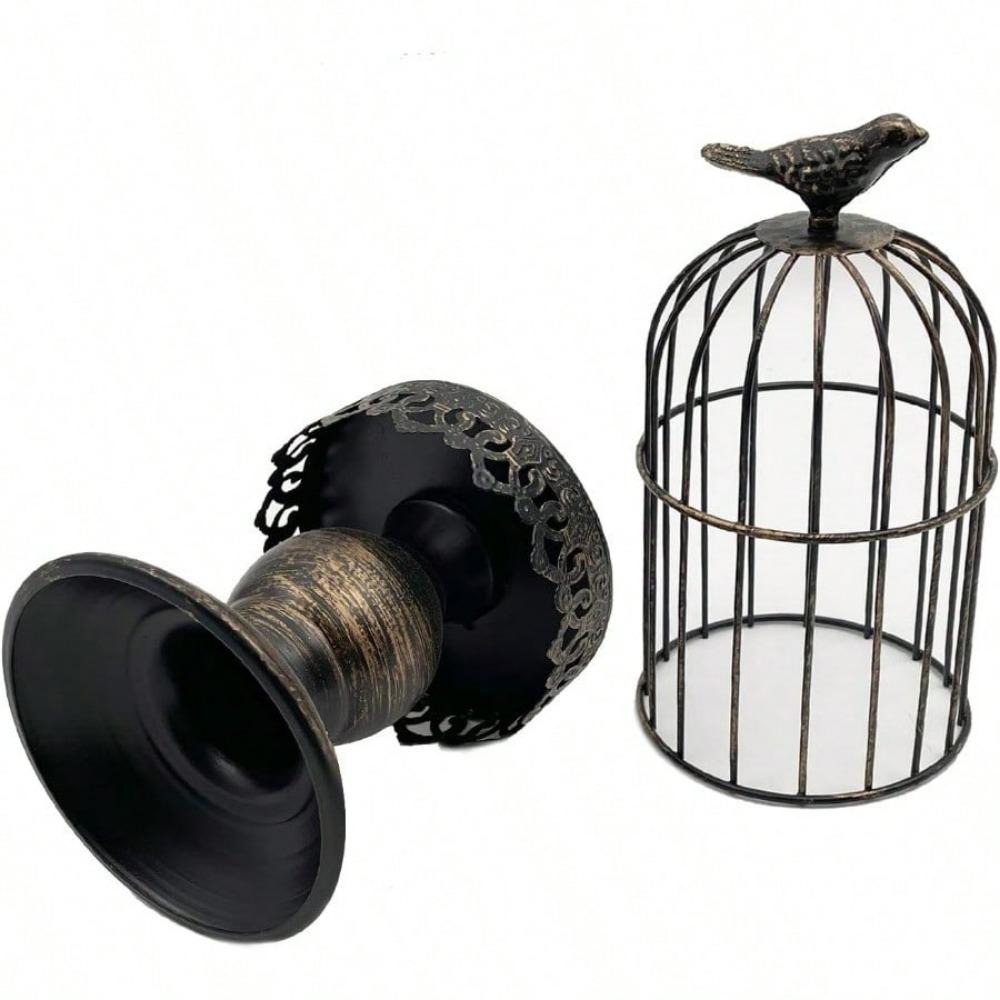 Decorative Birdcage Candle Holder, Vintage Candle Stick Holders, Wedding Candle Centerpieces For Tables, Metal Candlestick Holder Home Decor