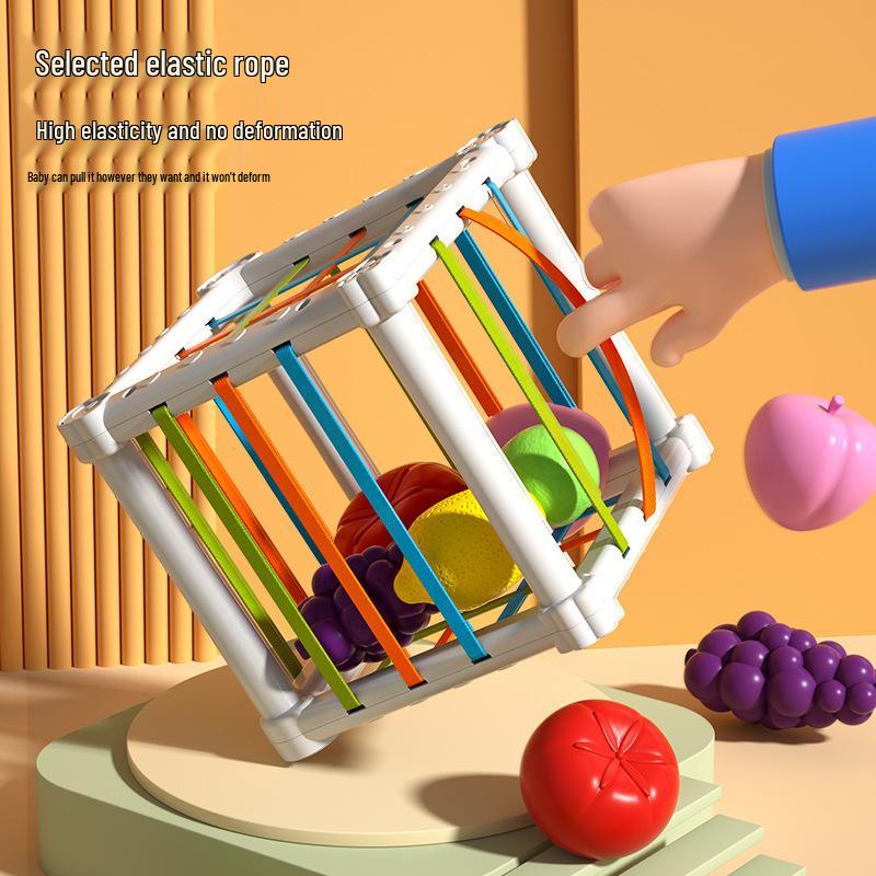 Rainbow Fruit Shape Cognition Toy for Infant Fine Motor Training