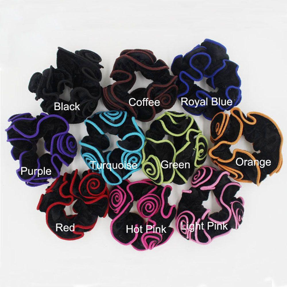 New Headbands Flower for Women Ponytail Holder Hairclips Hair Ring Velvet Hair Rope Elastic