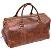 Große Büffelleder 20 Zoll Gepäck Reisetasche Weekender Reise Übernachtung Handgepäck Sportstudio Reise-Duffel für Männer