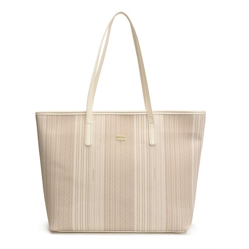 

Сумка-тоут большой вместимости Новая модная повседневная сумочка Полосатая сумка через плечо Универсальная