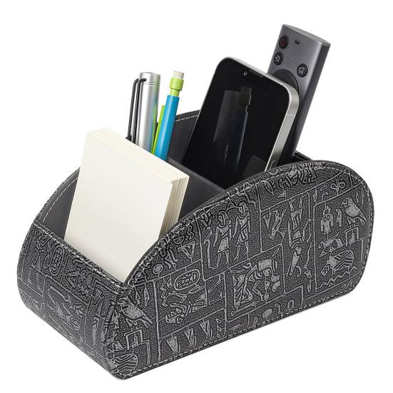 Remote Control Holder Storage Box with 5 Compartments Large Capacity Remote Control Storage