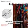 2pcs, plane printing Print Curtains African Woman Print 100% Polyester (without rod) Holiday Ldeal for Kitchen, Bedroom &