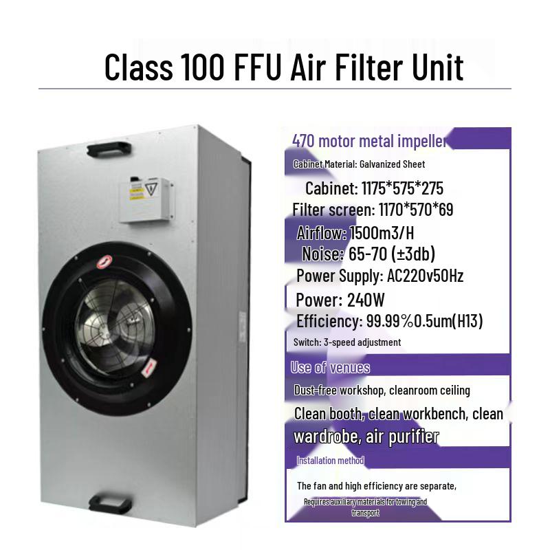 Class 100 Cleanroom FFU Fan Unit with Air Purifier Filter