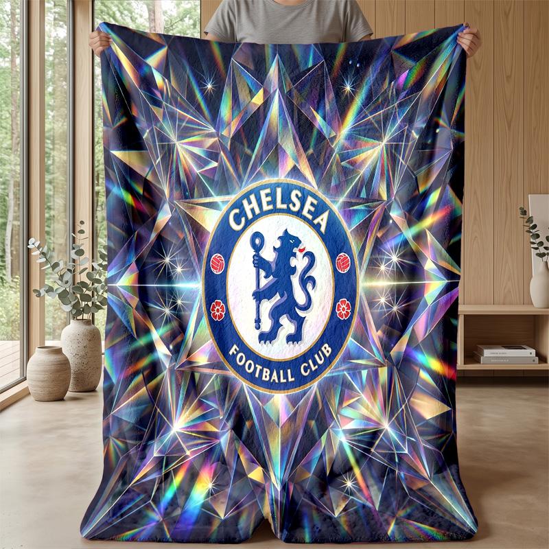 Chelsea FC Theme blanket Soft Flannel Blanket Plush Throw Blanket Cozy Sofa Bed Blanket for Home Decor