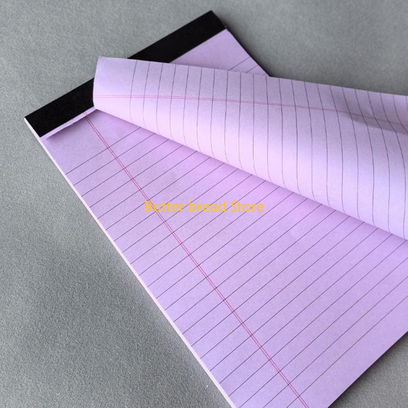 W89C 4 Pieces A 4 A 5 Lined Note Paper Legal Pad Narrow Ruled Note Pad for School