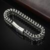 Braided Design Stainless Steel Bracelet Double Overlap Magnetic Buckle Bracelet  Male Accessories